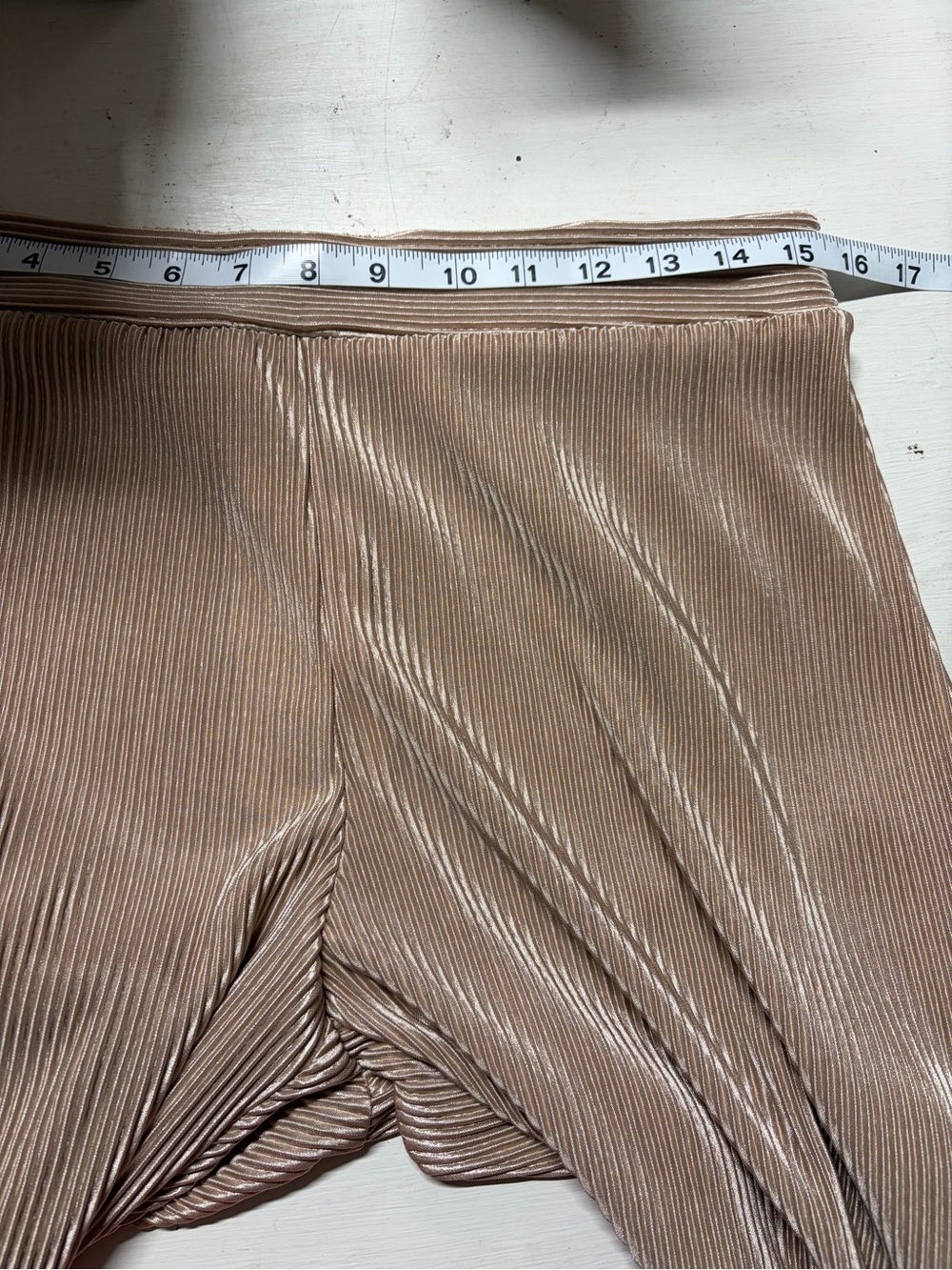 NWT RO&DE 2 Piece Pleated Shimmer Set Tie Back Top Wide Leg Pants L - Picture 8 of 11
